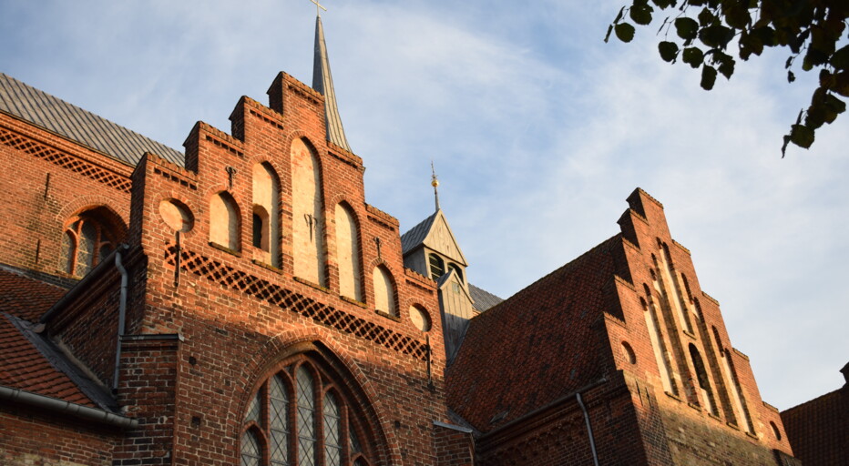 Fronten på Haderslev Domkirke